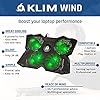 KLIM-Wind-Laptop-Cooling-Pad-The-Most-Powerful-Rapid-Action-Cooling-Fan-Laptop-Stand-with-4-Cooling-Fans-at-1200-RPM-USB-Fan-Compatible-New-2021-Version-Green KLIM Wind Laptop Cooling Pad - More than 500 000 units sold - NEW 2023 - The Most Powerful Rapid Action Cooling Fan…