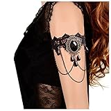 Arm Chain,Aniwom Gothic Black Lace Arm Cuff Bracelet Arm Chain Arm Choker Upper Armband Upper Arm Bracelet for Women…