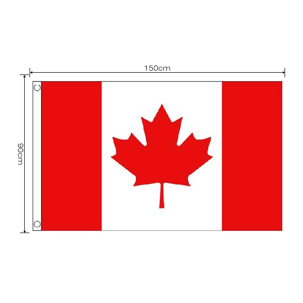 Canada Flag 5 x 3 FT/150 x 90 CM Polyester Flag Perfect for Outdoor & Indoor Large Canadian Flag