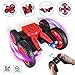 Funkprofi Remote Control Cars RC Stunt Cars for Kids, 1:24 4WD Double Sided Rotating, 360° Flips Spin to Bloom, 2.4Ghz Rechargeable RC Cars with LED Headlights, Toy Cars for Boys & Girls Gifts