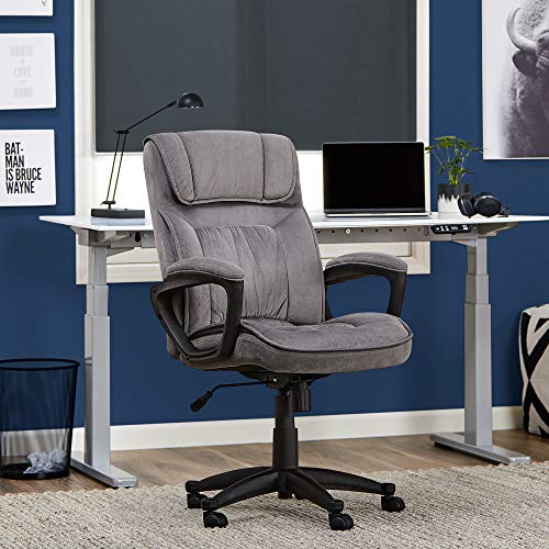 Serta Executive Office Chair Computer Body Pillows, Black/Grey & Hannah