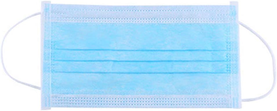 Delleu 10 Pieces Count 3-Ply Disposable Earloop Face Mask