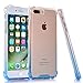 BAISRKE Clear Case for iPhone 7 Plus, Slim Shock Absorption Protective Case Soft TPU Bumper & Hard Plastic Back Cover Phone Cases for iPhone 7 Plus / 8 Plus 5.5 inch - Blue