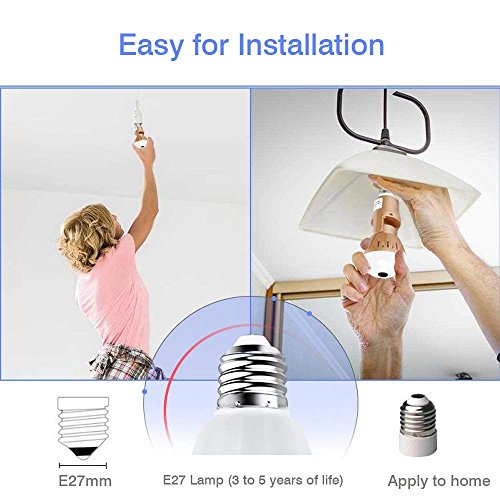 2019 Bulb WiFi IP Camera Wireless Fisheye Spy Hidden Cameras 360° Panoramic for Home Security System Baby Nanny Pet Indoor Night Vision Motion Detection Alarm Smart Home Gifts [Free 16GB SD Card ] - Thumbnail 4