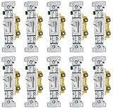 Hubbell RS115W Tradeselect White Single Pole Toggle