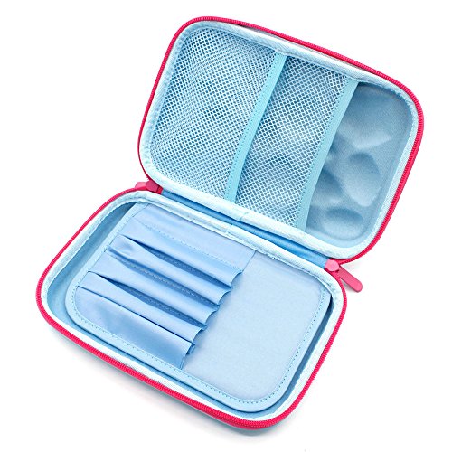 Cute Desserts Printing Large Capacity Hardtop Pencil Case Organizer School Kids Girls Women Pen Holder Pouch (Light Blue)