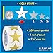 Gold Metallic Star Shape Foil Sticker Labels, 500 Labels per Roll, 1 1/2 inch Diameter, 1.5