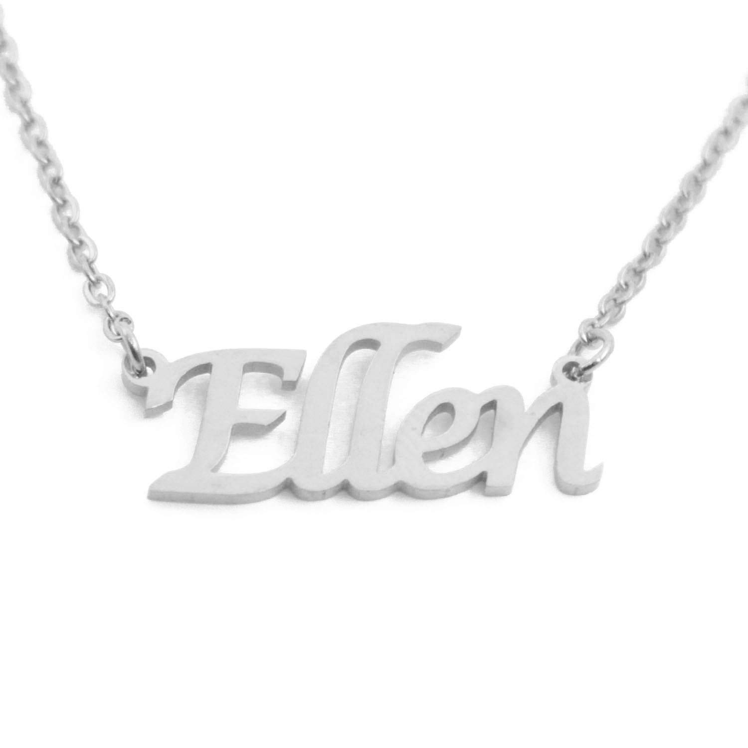 Kigu Name Necklace Ellen Personalised - Silver Tone Packaging