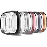 KPYJA Screen Protector Compatible with Fitbit Sense 2/Versa 4 Case, Soft TPU Plated Case All-Around Protective Screen Full Cover Bumper Compatible for Fitbit Sense 2/Versa 4 Smart Watch