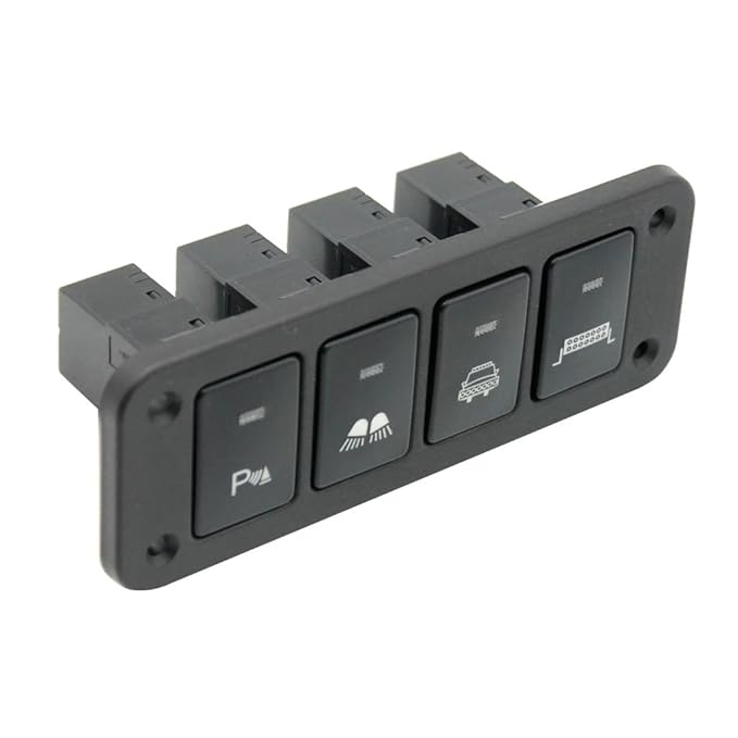 Street27 Car 4 Gang Headlight Parking Light Switch with White Light