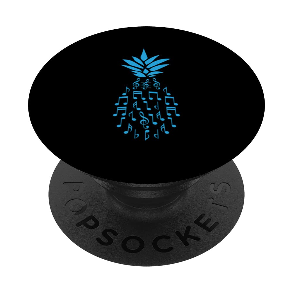 Pineapple Music Notes Fruit Design Aloha Hawaii Beaches PopSockets Swappable PopGrip