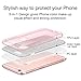 iPhone 6s Plus Case, Imikoko™ Fashion Luxury Protective Hybrid Beauty Crystal Rhinestone Sparkle Glitter Hard Diamond Case Cover for iPhone 6s/6 Plus (Bling Rose Gold) (Rose Gold-3 in 1)