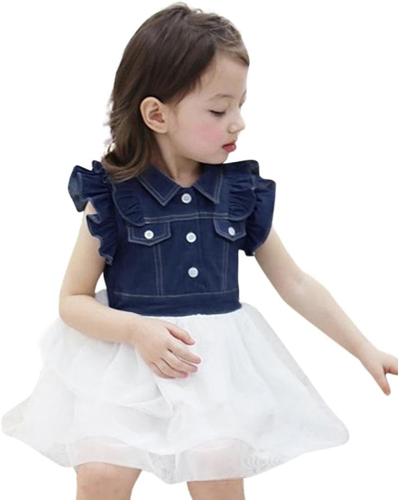 baby girl denim dress with tutu