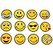Popculta 24Pcs Emoji Iron-on Appliques Emoticon Faces DIY Embroidered Patches (Pack of 24)
