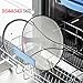 Grease Splatter Screen for Frying Pan 13’’ - Oil Splatter Guard with Fine Mesh, Long Handle and Resting Feet - for Safe and Cleaner Cooking - Stainless Steel
