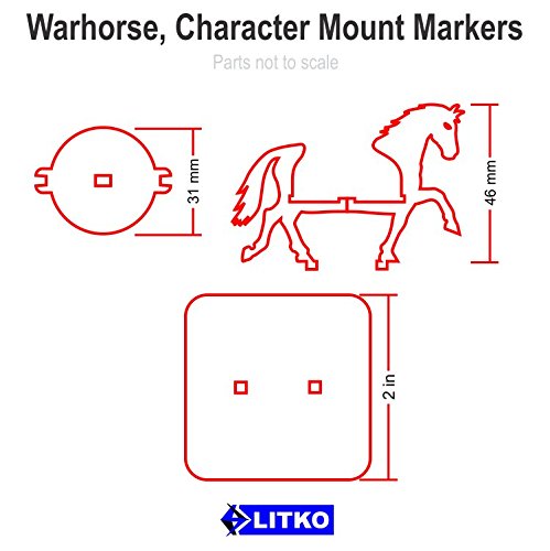 Warhorse, Character Mount Marker, Black, 2x2 inch Base (1)