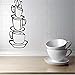 ShungHO Creative Coffee Cup Wall Decal Stickers Wall Decoration for Dining Room,Sitting Room and Kitchen