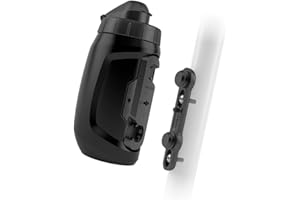 FIDLOCK Twist Bottle 450ml/15oz + Base Systems | New Leak-Proof, Self-Sealing Bottle Cap | Bike Water Bottle Holder with No Screws & Attached Bottle | Cage Free Magnetic Rack | Black