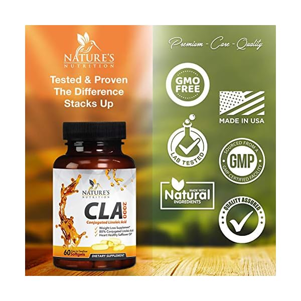 CLA Supplements Active Conjugated Linoleic Acid CLA Pills for Weight