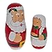 BestPysanky Santa, Mrs. Claus, Reindeer, Elf Wooden Nesting Dolls 6 Inches