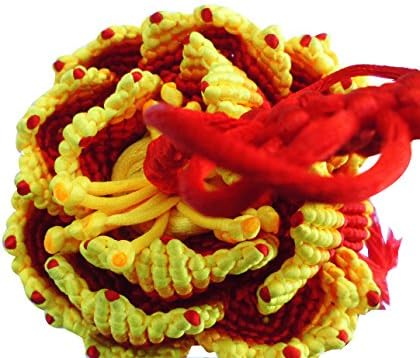 KNOT LOVE Chinese Knot Feng Decor Shui Tassels Big Red Peony For Success And Wealth Home Hanging Ornaments Decoration Good Luck Charm