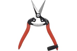 Zenport H300 Harvest Shear, Long Straight Carbon Steel Blade , Orange