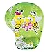 AKOAK Creative Lovely Animal Skid Resistance Memory Foam Soft Comfortable Mouse Pad with Wrist Rest and Various Cartoon Animal Patterns for Laptop and Desktop Computer（Bumble Bee）