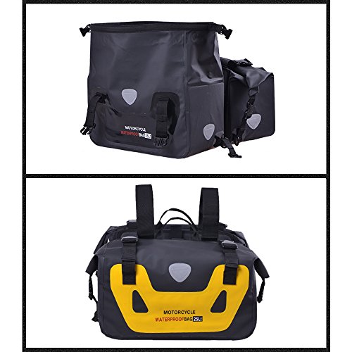 Vogvigo Motorcycle Side Saddle Bags, Waterproof Pannier Bags Motorcycle Travel Luggage Bag (Green)