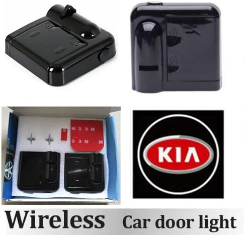 1Pair KIA Wireless Car Door Light No Drill Type Auto Welcome Light Logo Badge Lights LED Laser Ghost Shadow Projector Lamp for KIA Cars Door Light best quality