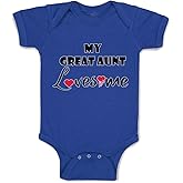 Cute Rascals Baby Bodysuit My Great Aunt Loves Me Boy & Girl Baby Clothes Funny Cotton Royal Blue Design Only 6 Months