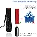 KEKU Flashlight LED, New 1000 Lumen Handheld Cree XML T6 Water Resistant Camping Torch Adjustable Focus Zoom Tactical Light Lamp for Outdoor Sports