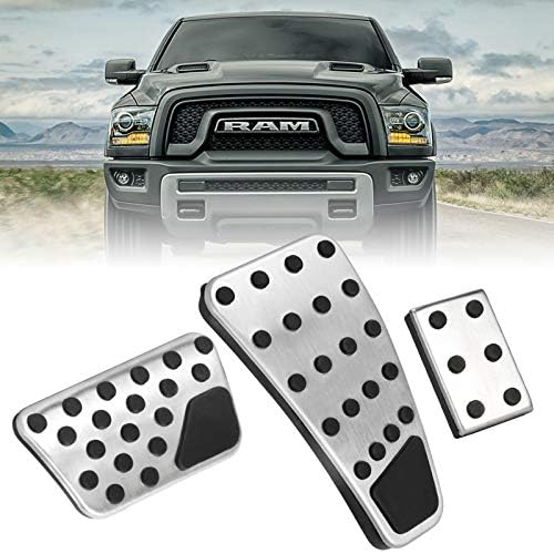 BORDAN Dodge Ram Accelerator Gas Pedal Brake Pedal Cover Aluminum Alloy