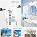 Naanle Cute Cartoon Llama Cactus Soft Highly Absorbent Large Decorative Hand Towels Multipurpose for Bathroom, Hotel, Gym and Spa (16 x 30 Inches,White)
