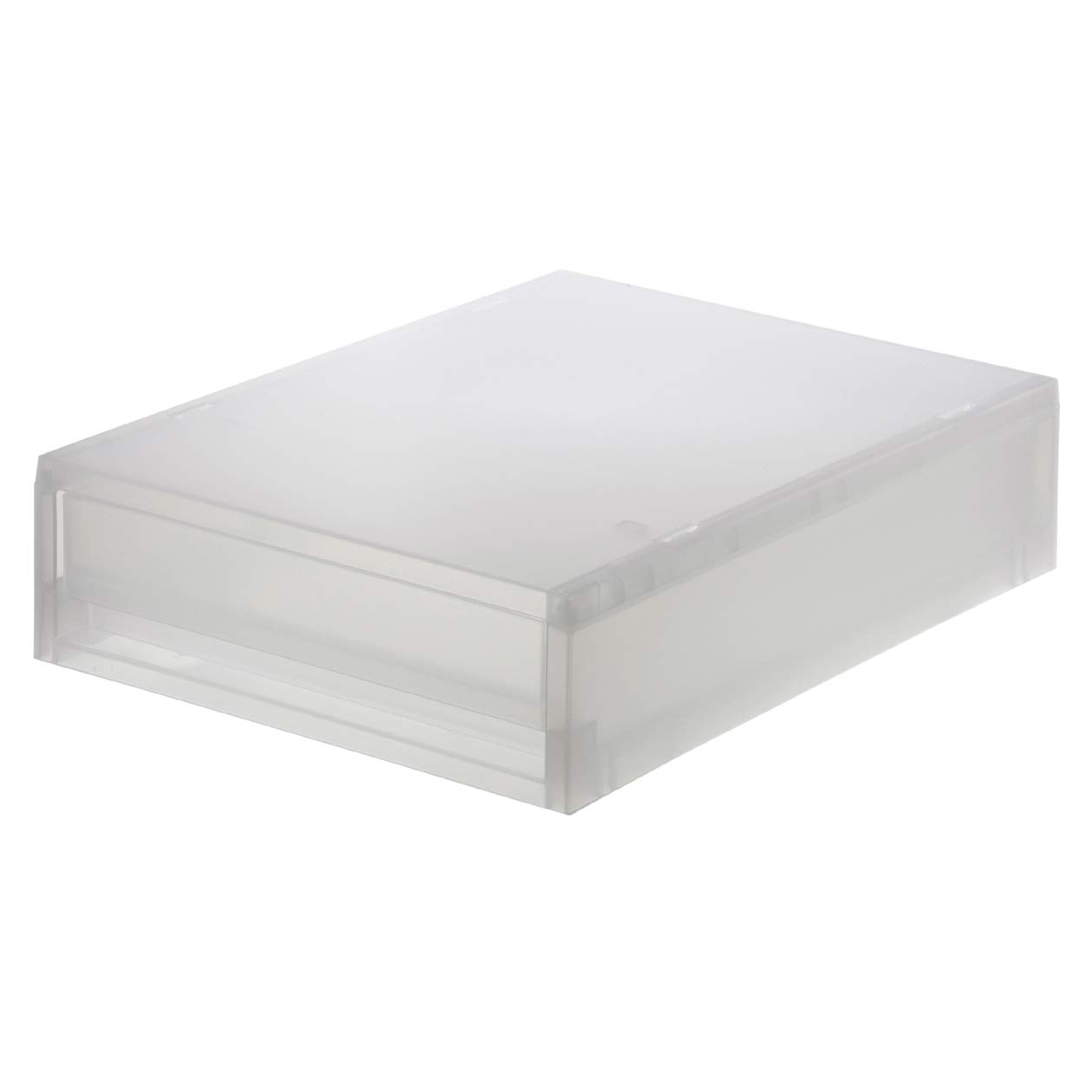 Muji Polypropylene Drawer Storage Box, A4 size, 26 cm Width x 37 cm Depth x 9 cm Height, White โ image 1