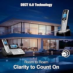 VTech 2-Line Cordless Phone for Small Business or