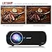 1500 Lumens LCD Mini Projector,LESHP LED Video Projector Home Projector with Free HDMI Support 1080P for Home Cinema Theater TV Laptop Game SD iPad iPhone Android Smartphone,Black