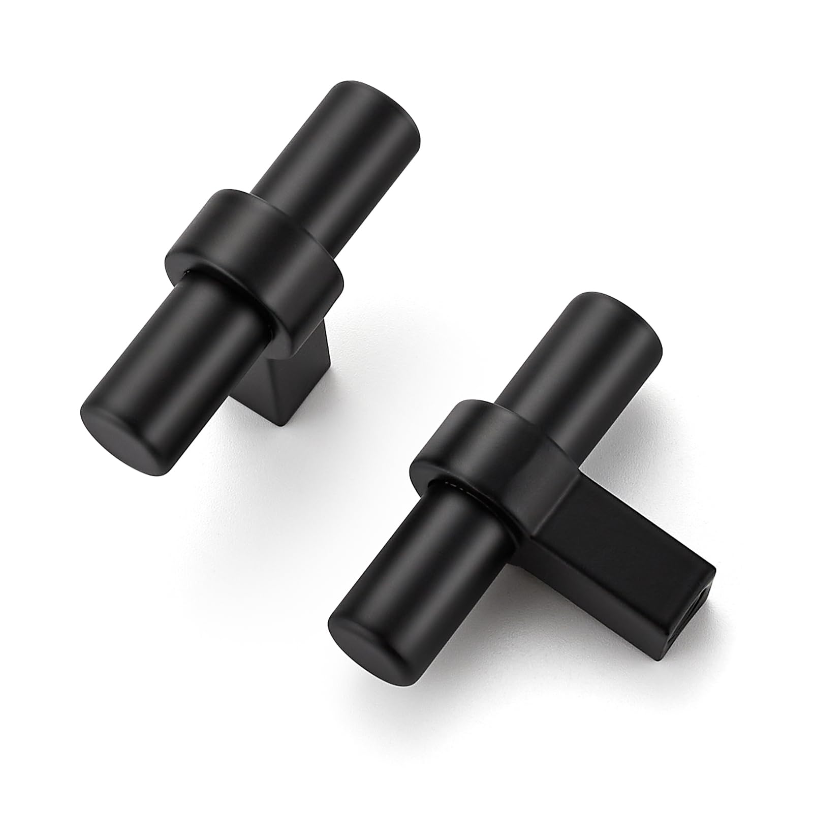 20 Pack Matte Black Cabinet Knobs 2 Inch - Black Drawer Knobs Single Hole Black 2T Bar Hardware Drawer Pulls for Kitchen Cabinets and Dressers Image