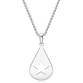 MQV Guitar Pick Star Ball Chain Necklace Solid Stainless Ball Chain Music Inspired Gift Jewellery