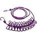 Cepansail Portable Travel Elastic Clothesline Adjustable Clothesline with 12pcs Clothespins for Outdoor and Indoor Use (Purple)