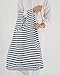 BAGGU Large Reusable Shopping Bag, Foldable Ripstop Nylon Tote for Laundry or Shopping, Sailor Stripe (2018)