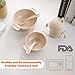 Baby Feeding Bowls - Wheat Fiber Ultimate Baby Feeding Set Baby Bowls Fork Spoon and Cup Perfect To Go Storage FDA Approved BPA Free CPC Certified