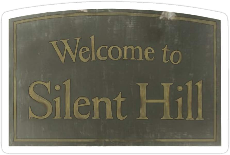 Sneaky Cover (3 PCs/Pack) Welcome to Silent Hill 3x4 Inch Die-Cut Stickers Decals for Laptop Window Car Bumper Helmet Water Bottle