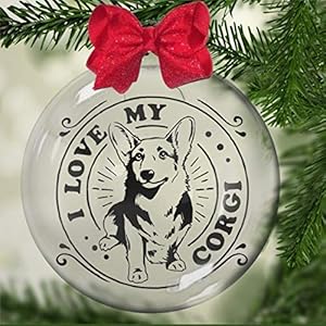 Vulbare kerstbal met hond op
