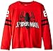 Spiderman Boys' Flatback Mesh Football Long Sleeve T-Shirt