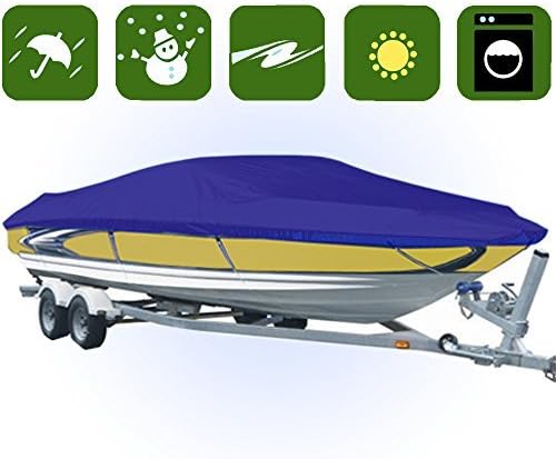 14-16 ft Waterproof Trailer Fishing Ski Boat Cover V-Hull YBT1N
