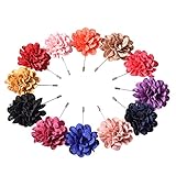 Argositment Wedding Hollowed-out Camellia Boutonniere for Men's Suit Handmade Lapel Pin Flower with Packing