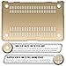 MacBook-Air-13-Shell, RiverPanda Lightweight Ultra Slim Metallic Coated Hard Case Cover With Keyboard Skin for MacBook Air 13-Inch (A1369/A1466) - Metallic Gold