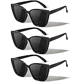 Azoxus Large Cat Eye Sunglasses Chic Wide Frame Retro Oversized Shades Women Sunglasses