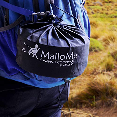 Backpacking Cooking Gear MalloMe Camping Cookware Mess Kit Backpacking Gear Backpacking Cooking Gear MalloMe Camping Cookware Mess Kit Backpacking Gear