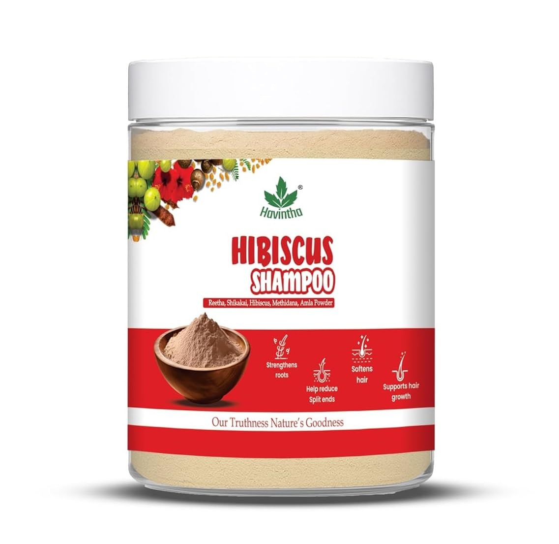 Havintha Natural Amla Reetha Shikakai Methidana And Hibiscus Powder Shampoo for Dry Hair – 227 grams …